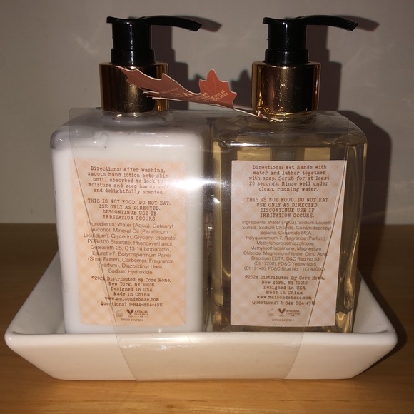 19oz French Vanilla & Nutmeg Gel Hand Wash and Hand Lotion plus white wash cloth - Picture 2 of 4